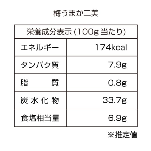 【送料無料】博多【梅】うまか三美（さんぴ）190g×10個