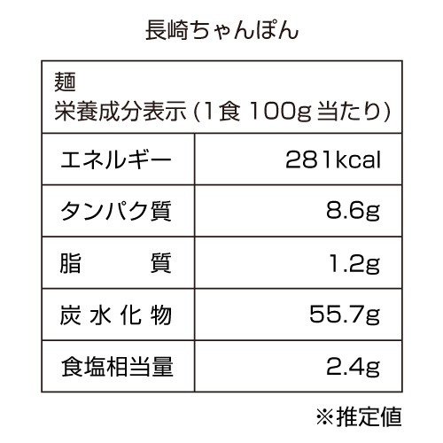 長崎ちゃんぽん（スープ付き）5食