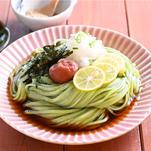 モロヘイヤ角打ち麺 10食（つゆ付）